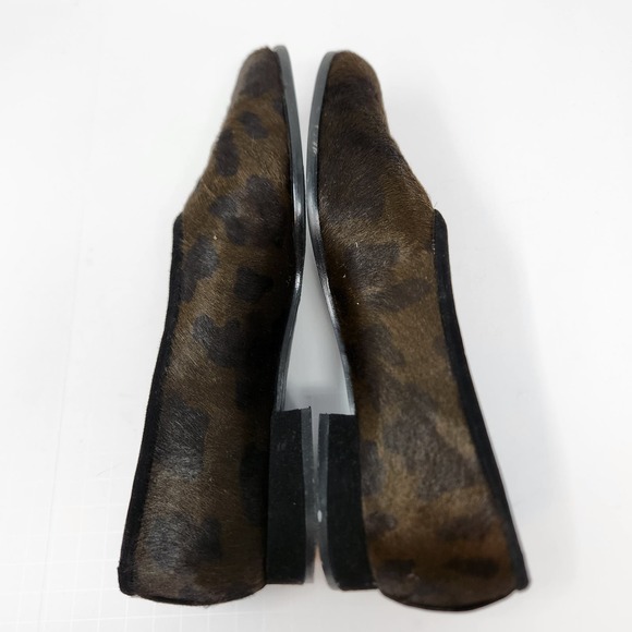 Stuart Weitzman Womens Animal Print Calf Hair Flats Loafers Size 7.5 B Slip On - Picture 8 of 9